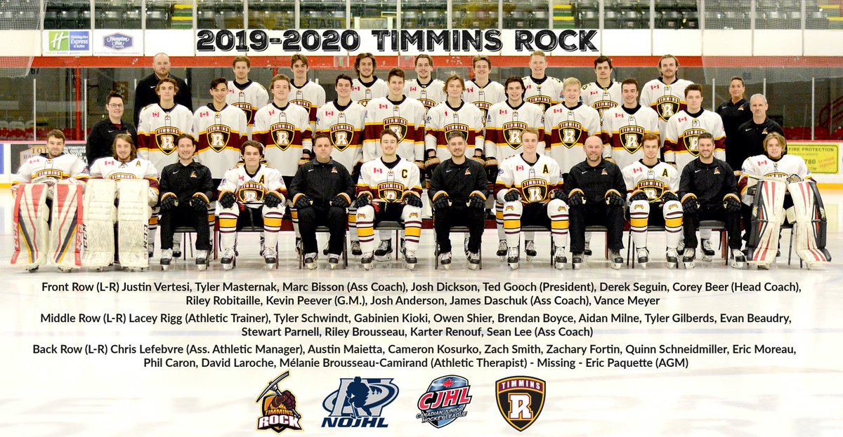 Ladies and Gentlemen ~ Your 2019-2020 TIMMINS ROCK 👊🏼