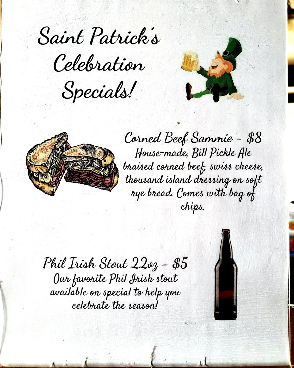 StoutBeardBeer's tweet photo. Come get yourself a corned beef sammie and a Phil Irish Stout today! https://t.co/72UwruUxYL