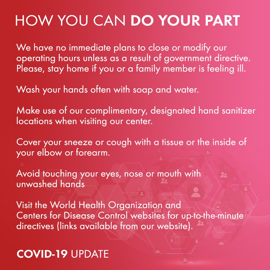 MallofMonroe's tweet photo. Due to COVID-19, we have been taking precautionary measures within our mall while we continue to monitor the developing situation. We continue to remain committed to your health and safety as valued members of our community. Thank you for your continued trust. https://t.co/YbH02tiCSP