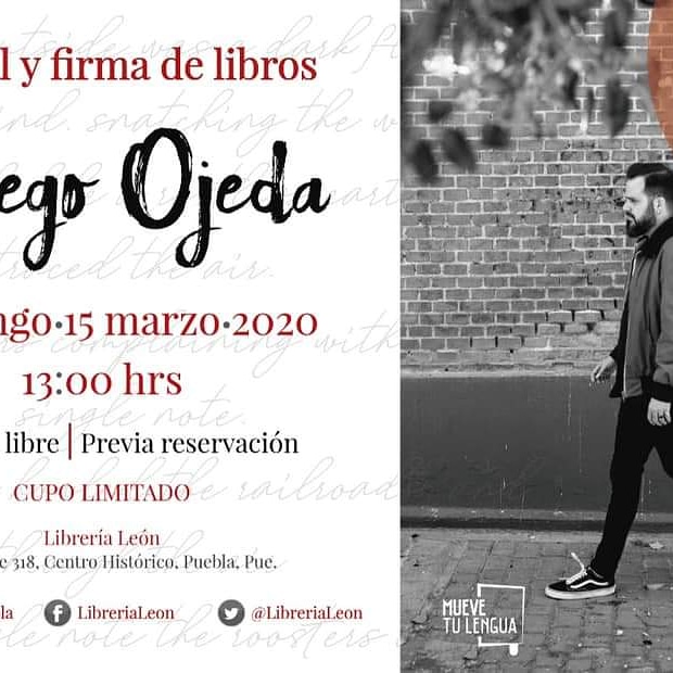 EditHiperlibro's tweet photo. Amigos de Puebla, los esperamos este Domingo 15 de Marzo en la presentación y firma del nuevo libro de @diegoojeda85

"ESTA HISTORIA YA NO ESTÁ DISPONIBLE"

en la @LibreriaLeon

Recuerden que el cupo es limitado.

@MueveTuLengua_ 
@MueveTuLenguaMX 
#hiperlibro
#diegoojeda https://t.co/WgCwi0bdxj