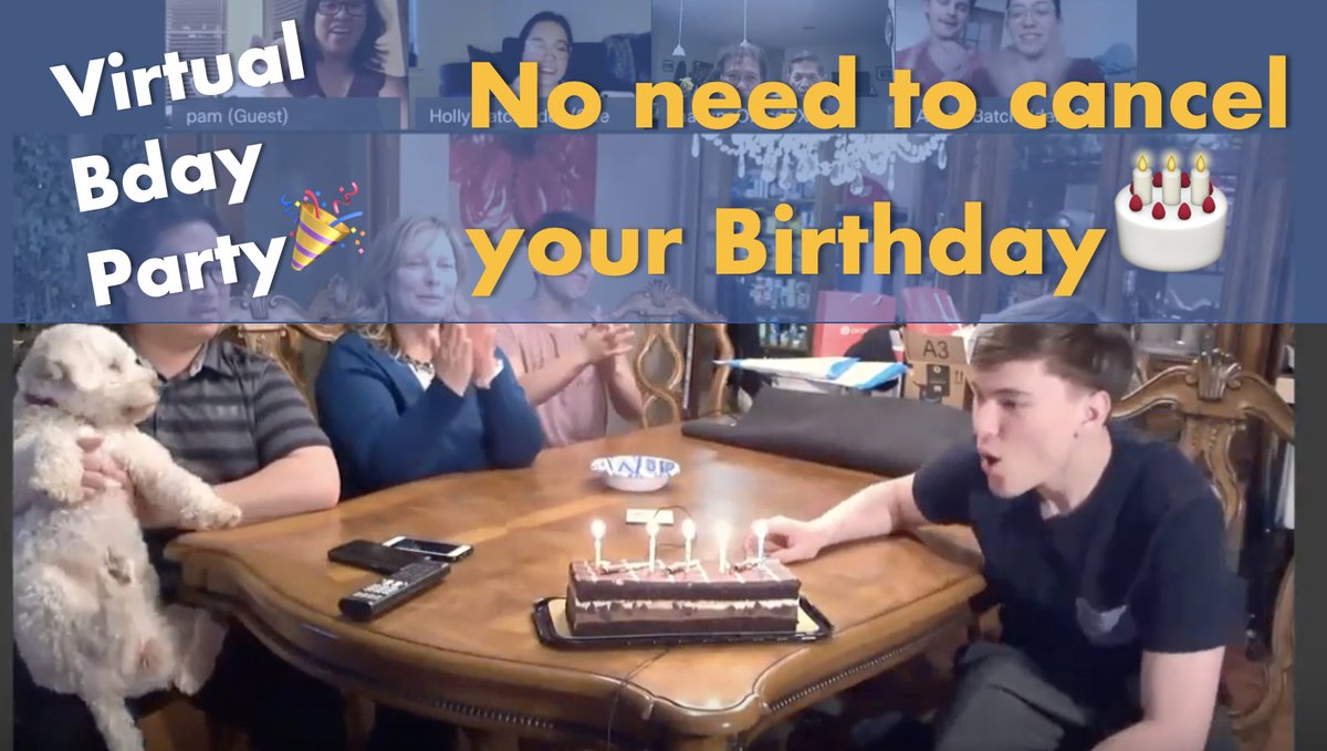 jimmyalignay's tweet photo. Virtual Birthday Party #TeleBirthday 
https://t.co/9yRmKCUBUD
NO need to cancel Birthdays due to #Coronavirus #Covid-19 #Cisco #Webex #WorkFromHome #WeAreCisco #LoveWhereYouWork #remotework https://t.co/LvquYxKrKP