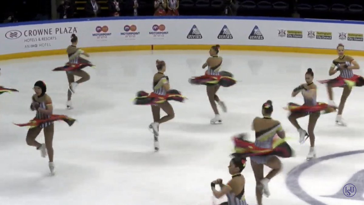 Huriye's tweet photo. #SynchroSkating @TeamIcicles will finish 10th at #WorldJunior2020 in Nottingham and qualify 2 GBR teams for next year's Worlds. Great result!! 👏🇬🇧💖🥰 Nice to see Coaches Esther & Lauren who were such memorable characters in #IceStars looking delighted & excited! https://t.co/dQ0hiDHvxP