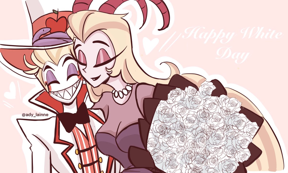 adylaineart's tweet image. Lucifer and Lilith for White Day ❤️
#HazbinHotel #HazbinHotelFanart