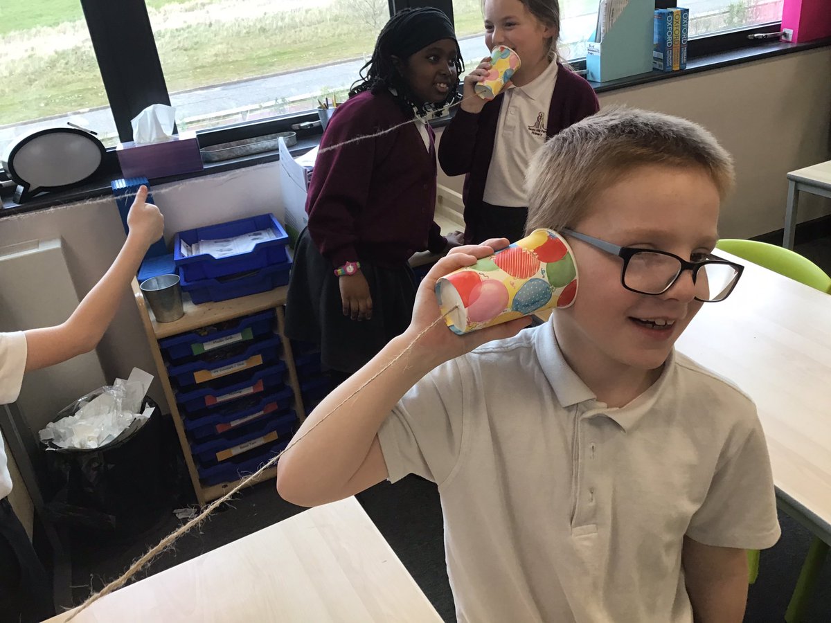 MrsMaddocksKHP's tweet photo. #StringTelephones #science #sound Friday afternoon ‘science week’ fun in year 4 @KHPprimary Can you hear your partner? What can you feel touching the string? https://t.co/m6qp68mlym