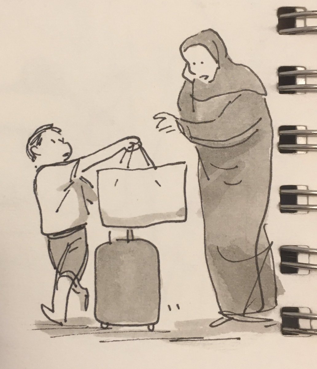 Completed another sketchbook this week! ? Started this guy back in October 2017 when we went to Egypt to visit @Bouletcorp's family. 
Here are some of my fav drawings from looking back through this sketchbook : 