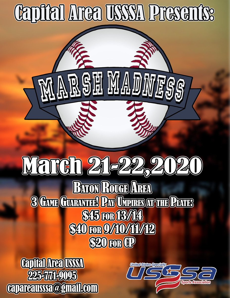 March 21-22. Enter at: usssa.com