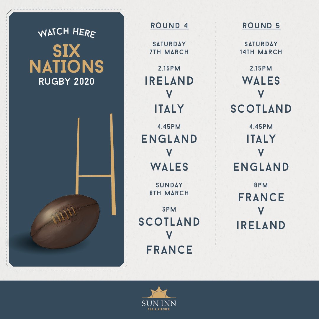 SunInnRetford's tweet photo. Six nations this weekend  #sixnations #Rugby #round5 https://t.co/kqPaFGVtcw