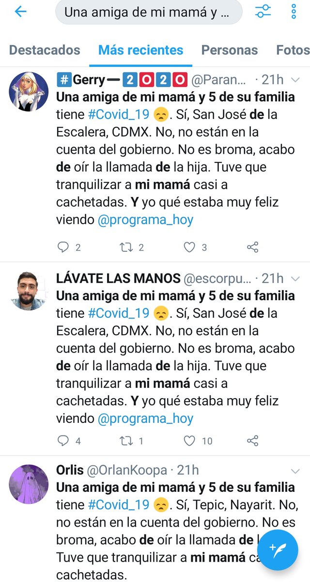 luisghernan's tweet photo. 🚨 ALERTA 🚨
La MENTIRA hoy es...
"Una amiga de mi mamá y 5 de su familia tiene #Covid_19..."
A través de cuentas que, casualmente, replican mensajes de @FelipeCalderon @JTrianaT
@ferbelaunzaran
MISERABLES
#MoralmenteDerrotados https://t.co/qDVz4LwwEE