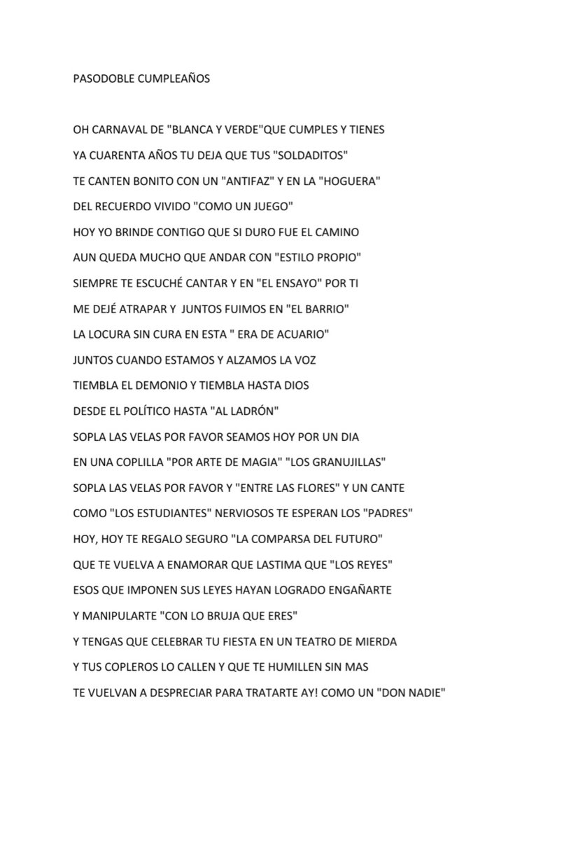 jesusgutierre67's tweet image. Pasodoble inédito del cantón de Málaga con letra para el quien lo quiera