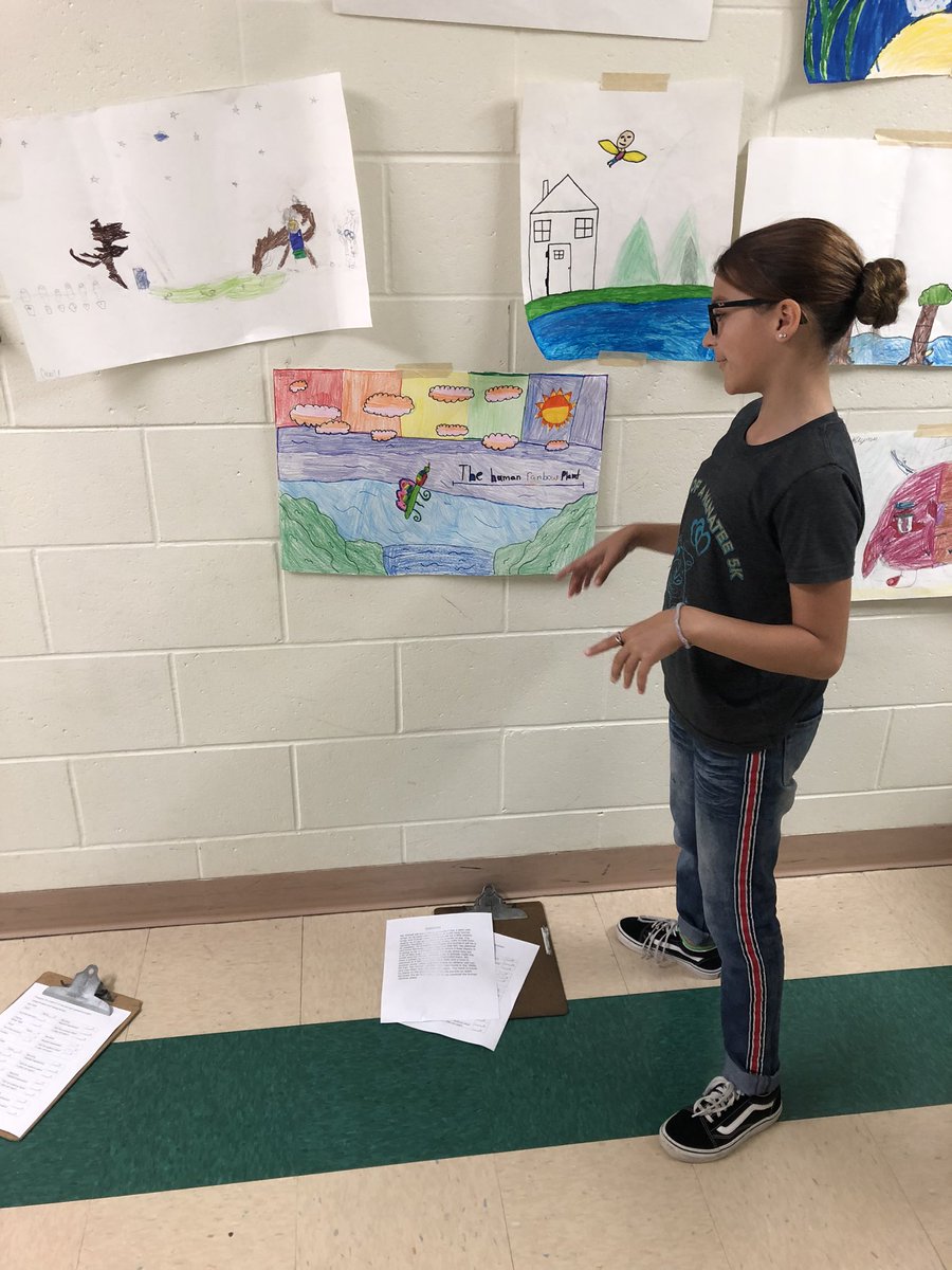 CampeseMadison's tweet photo. Students presenting their planimals! The effort put into these projects by my students was unbelievable. It made my teacher heart happy to see how excited and proud they were. ❤️ https://t.co/Lte0KIqlD2