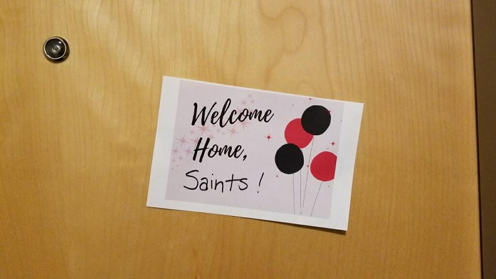 Saints_ResLife's tweet photo. Classes may start online this Monday, but Housing and Residence Life (as well as Dining Services and many other on campus offices) is open and ready to welcome our Saints back home! https://t.co/YNagOMpsBq