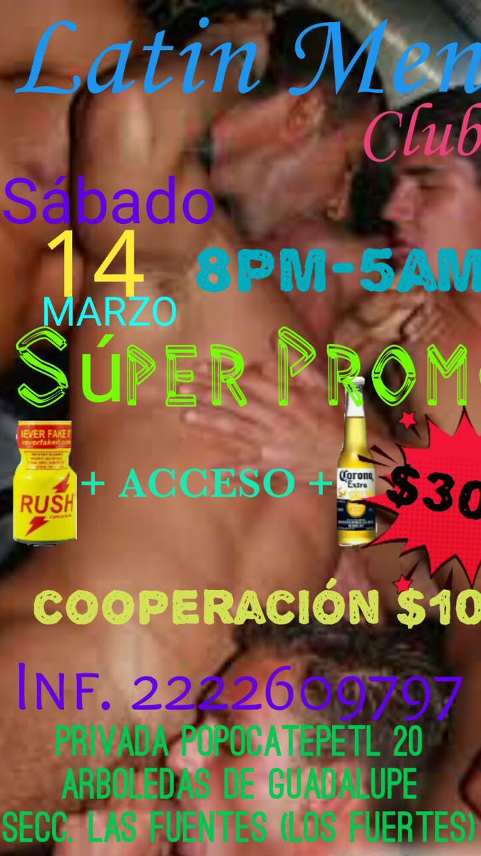 LatinMens's tweet photo. LATIN MEN'S CLUB ! No se pierdan la gran promoción de fin de semana y puente ! https://t.co/FFjyvsPxym