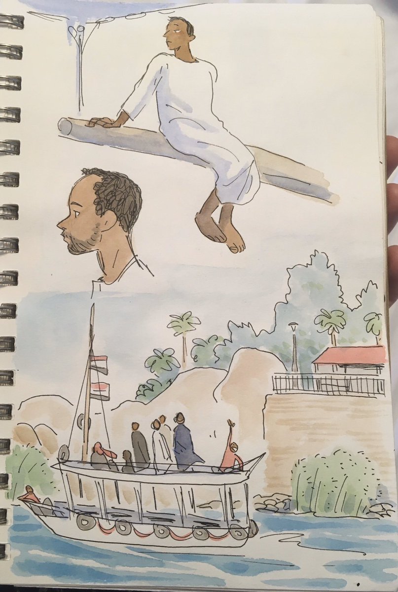 The feluca ride / feeling of being on the Nile with lots of other people on their boats ??? 