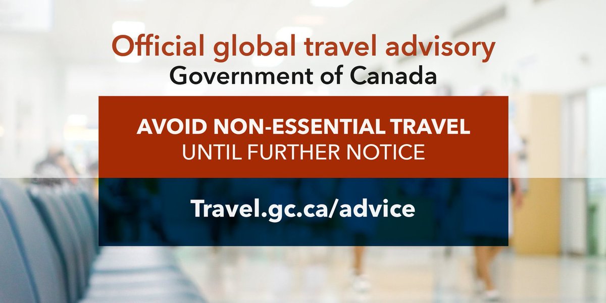 OFFICIAL ADVICE TO CANADIANS ABROAD: 

We recommend that Canadian travellers return to Canada via commercial means while they remain available.