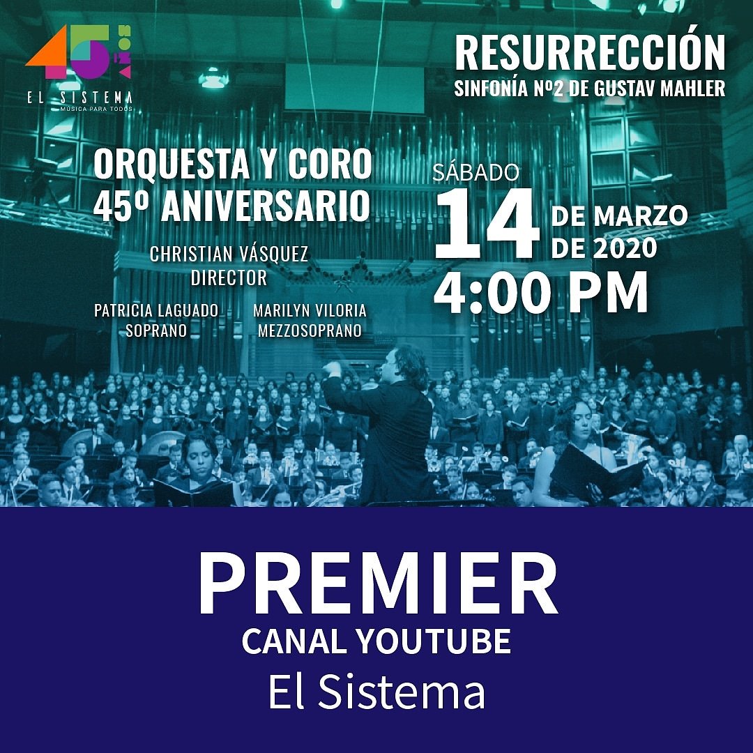 Deseamos que el mundo avance y supere al unísono estos momentos de tanta incertidumbre. Disfruten a las 4 pm 'Resurrección Sinfonía N°2 de Mahler' haciendo click aquí👉 bit.ly/2TPgBJV Seguiremos brindando música para la serenidad, entretenimiento y resiliencia.