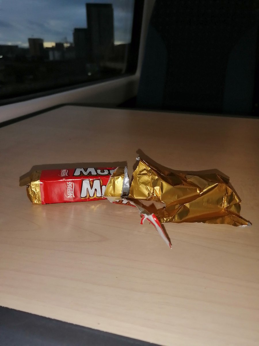 On the way home after a busy weekend with <a href="/TheAPCP/">TheAPCP</a> in Leeds! Looking forward to feeding back to Welsh committee members.
Thank you to the kind stranger on the train that shared his Munchies with me!  #apcpcymru #apcp #trainkindess