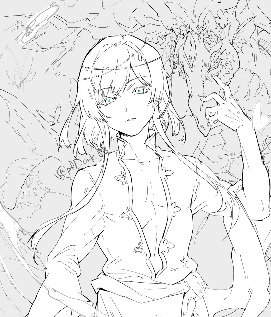 線画とは一体
リメイクとは一体
とりあえずいい顔。ツボ。しぬ。描き上げたい。
※→は4年前の 