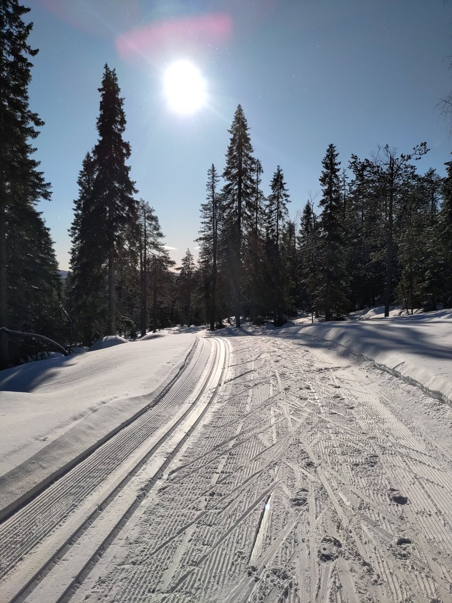 KaroMalmi's tweet photo. Kyllä näissä maisemissa mieli rauhoittuu ja kiireet katoaa. Suhteellisen tyhjät oli kyllä baanat, samoin rinteet. https://t.co/hVVAK1rtSD