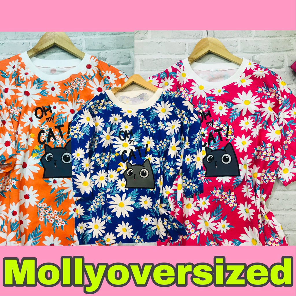 mollyoversize's tweet photo. เสื้อยืดลายดอก น่ารัก ใส่อยู่บ้านประหยัดแอร์ ผ้าดีใส่แล้ว ไม่ร้อน #เสื้อยืด https://t.co/J0XXWH2cW1
