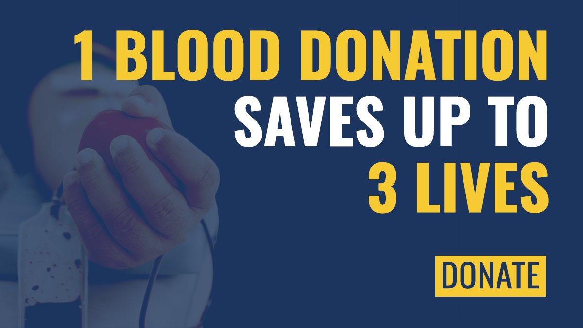 AABB's tweet photo. Blood transfusions replace blood that is lost through surgery or injury or provide it if a patient's body is not making blood properly. Give blood to ensure that blood is available for patients in need. https://t.co/2zzS13EjQB #COVID19 #coronavirus #SARSCoV2 https://t.co/F0YhlrSpT4