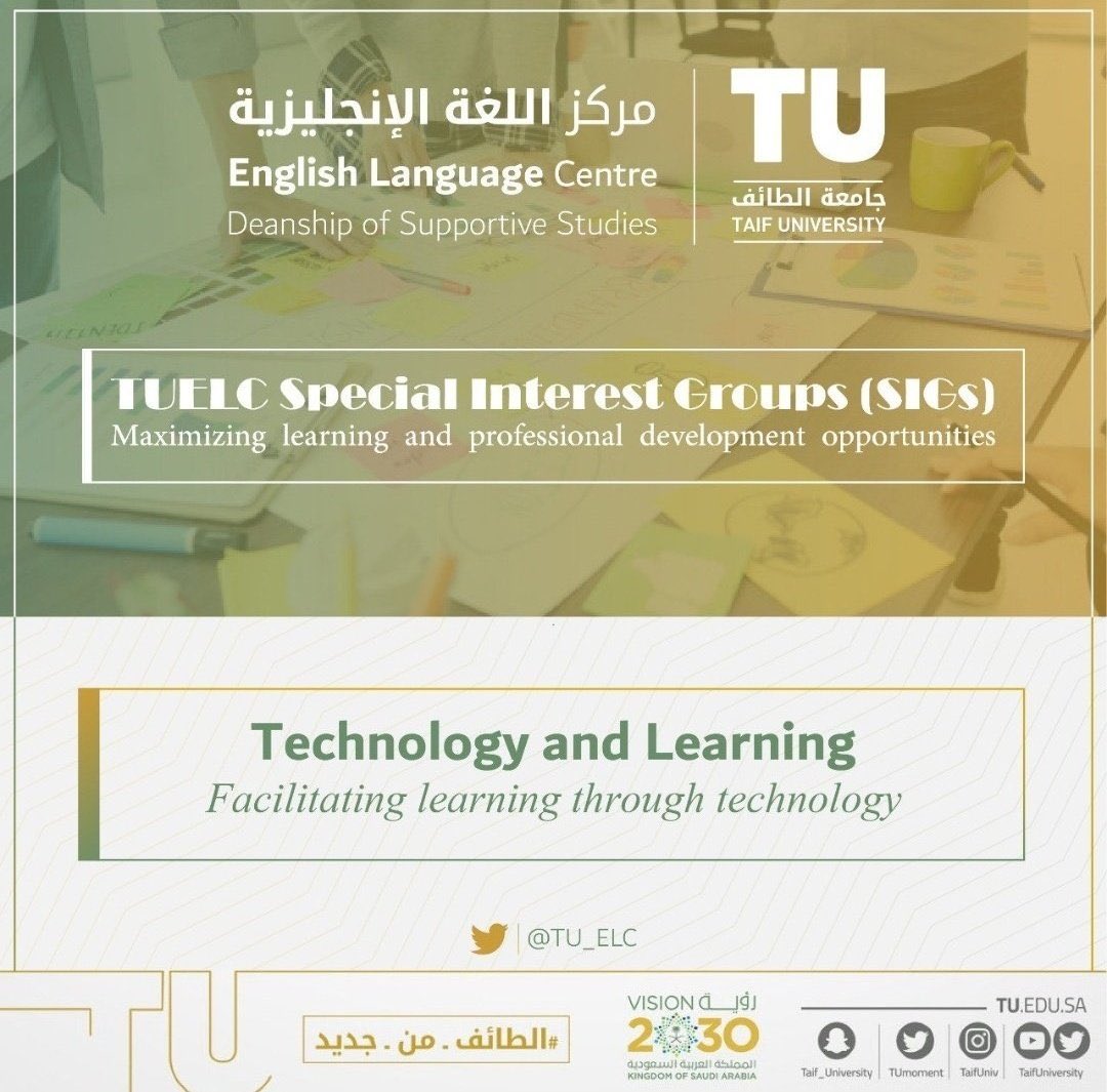 reem_s_a_'s tweet photo. Due to the last directives of #Taif_University to virtualize our PD activities and following the latest preventive measures adviced by the Saudi Health Ministry regarding #Covid_19 We will go ahead with the last round of the Sigs *virtually*

 #TUELC_SIGs
#Taif_university https://t.co/tXadG9KSXp
