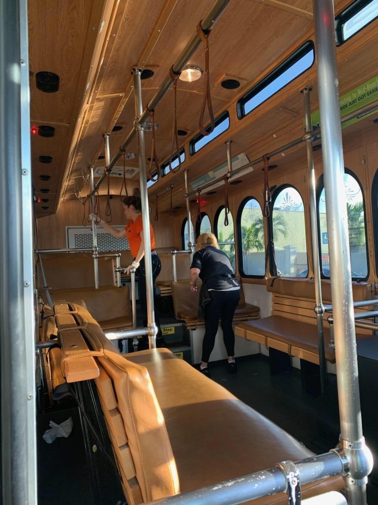 MiamiBeachNews's tweet photo. Working closely with our #MBTrolley operators to clean our trolleys throughout the day to help stop the spread of germs! #COVID19 https://t.co/qEHaCjrw0A