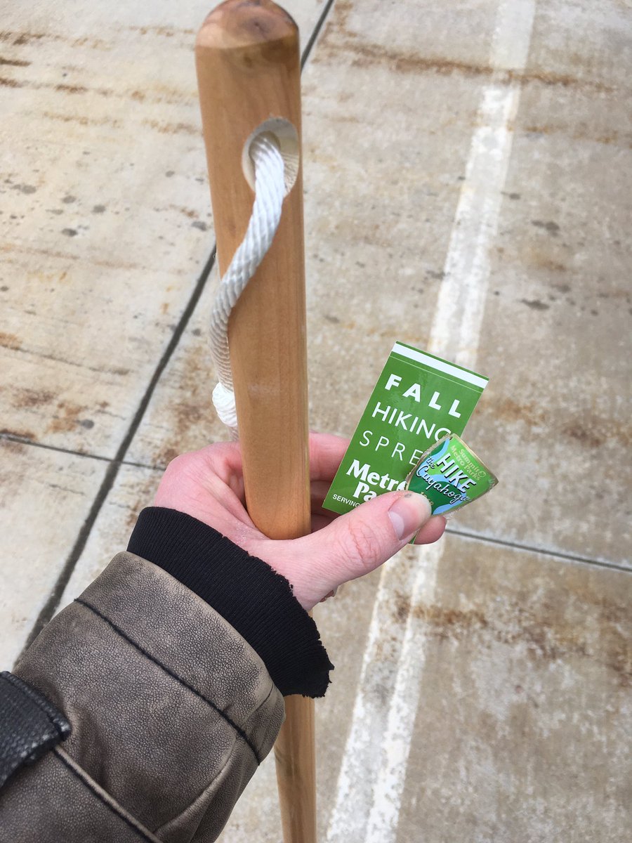 Finally got my hiking stick and shield #fallhikingspree #summitcountymetroparks #hiking