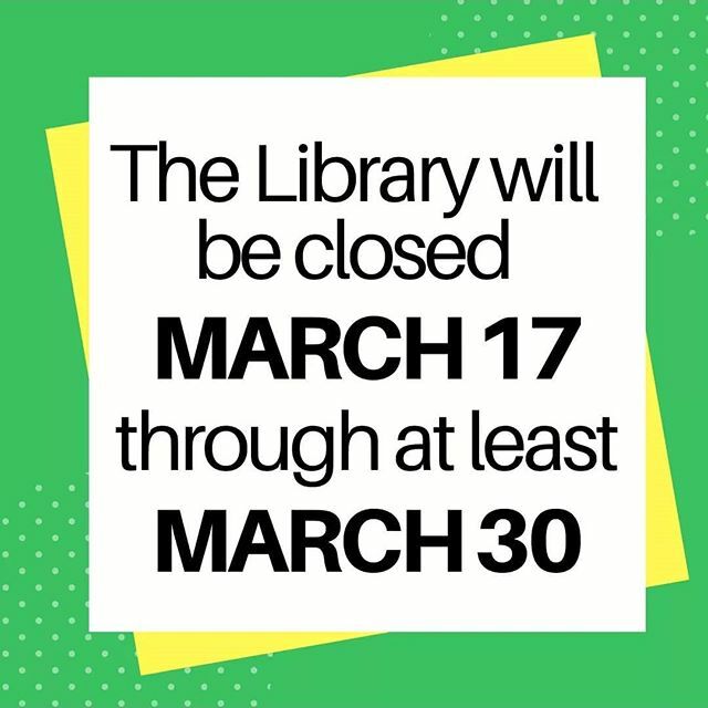 mortonpublib's tweet photo. Out of an abundance of caution due to the novel Coronavirus (COVID-19), the Morton Public Library will be closed to the public beginning Tuesday, March 17 until March 30, 2020, or until further notice.

All library programs and meeting room usage is susp… https://t.co/AJH4Z1L4As https://t.co/VczzH327W1