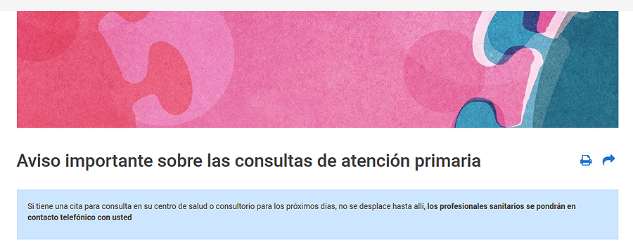 Aviso importante de <a href="/Salud_JCYL/">Salud JCYL</a> sobre #coronavirus que agradecerán si haces RT: Si tiene una cita para consulta en su centro de salud o consultorio los próximos días, no se desplace, los profesionales sanitarios se pondrán en contacto telefónico con usted. bit.ly/2viyasq