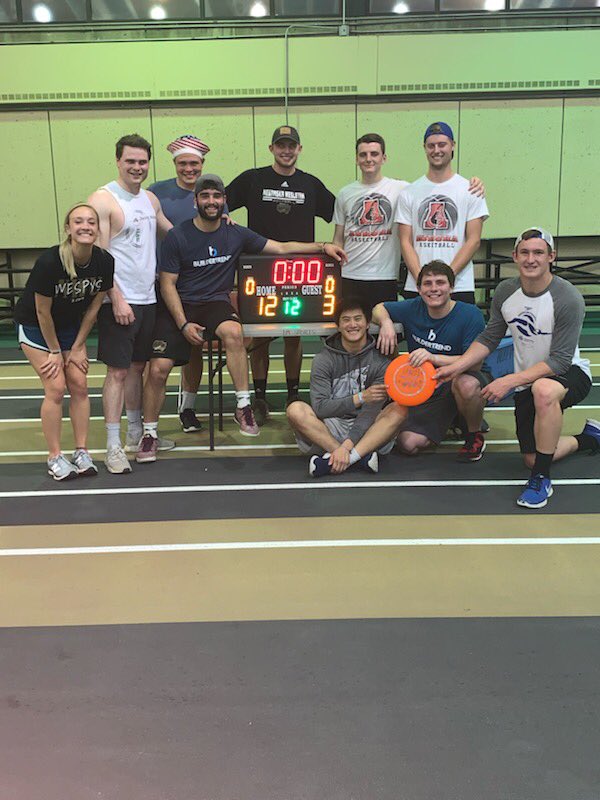Nolan_Sorre11's tweet photo. I just can’t believe that after 4 years of pouring out my blood sweat and tears for this program, I’ve played my final game of intramural ultimate frisbee. Here’s to the reigning champs one last time. #WhyD3 https://t.co/Yg5JmB5Rdq