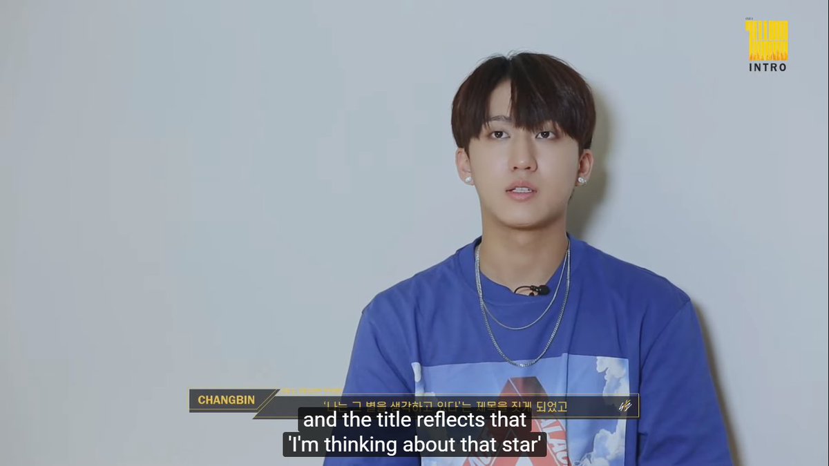 3.2 별생각 (TMT)↬ 별 as mutual syllabe:└ 별(byeol) - star └ 별생각 (byeolsaenggak) - thoughts ↬ they compared thoughts to stars└ thinking about stars=dreams↬ Changbin wrote lyrics about what he felt when he looked up the night sky after practicing until late at night