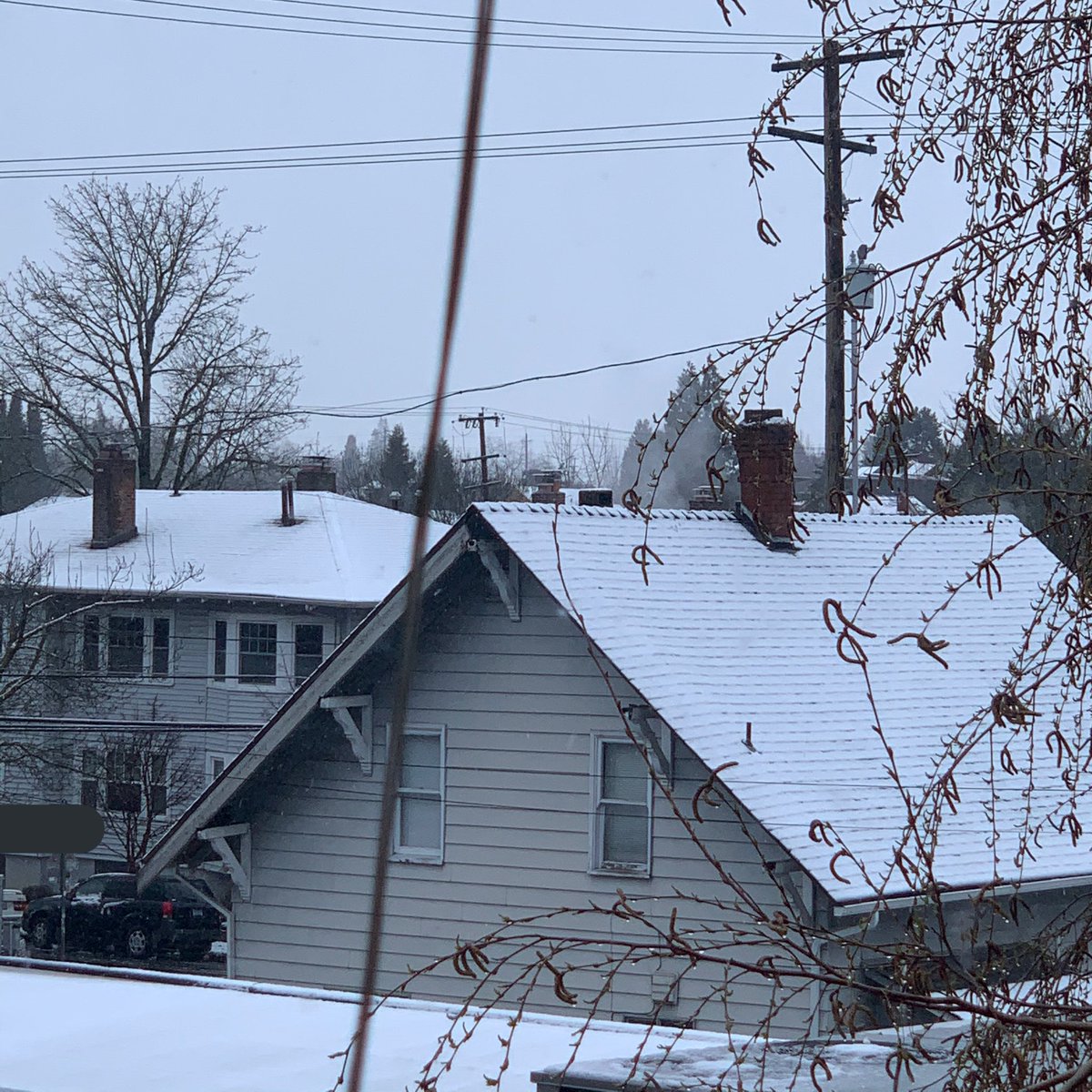 NyssaOru's tweet photo. The universe’s way of doubling down on telling Portland to stay home. #ok2020 https://t.co/52sL1puy4a