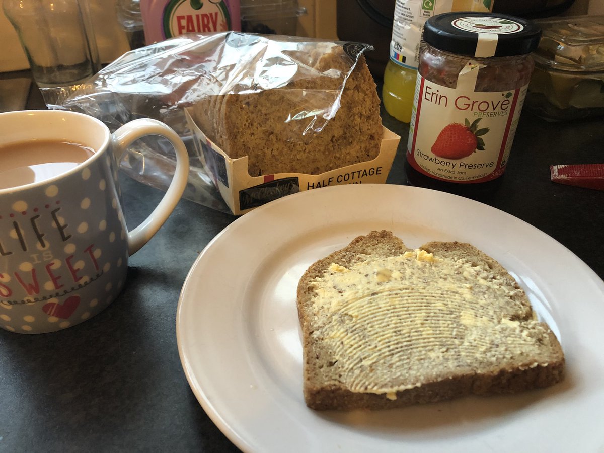 No panic buying here, just a few wee comforts from <a href="/mcbridesSPAR/">McBrides SPAR</a> courtesy of <a href="/McCloskeysBaker/">McCloskeys Bakery</a> <a href="/LoveErinGrove/">Erin Grove Preserves</a> 😊