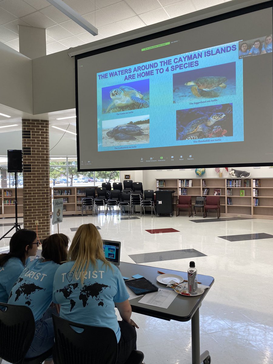 CoachSchultheis's tweet photo. Thanks for speaking with us about your important mission of saving our oceans and sea turtles! #HFMSWorldTour #HFMSProud @HuffinesMS @CaymanTurtle https://t.co/qDYKGj6Dkk