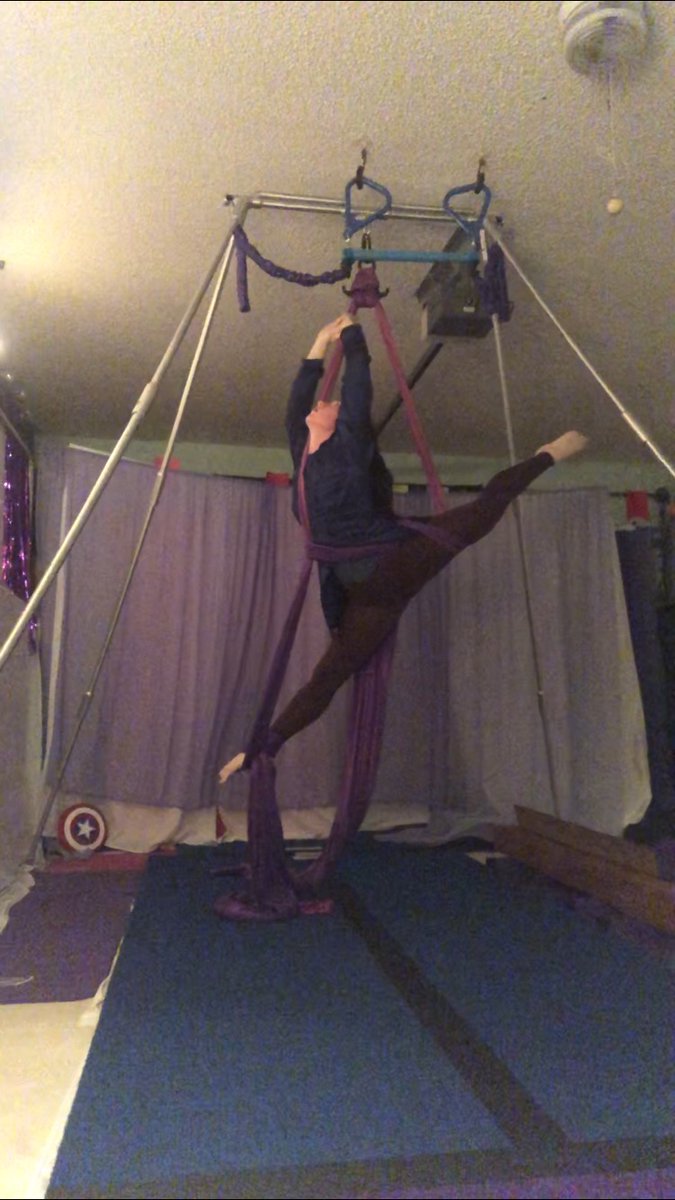 DaturaRiot's tweet photo. Break The Fall.  #BreakTheFall @GymCastic #breakthefallbook #gymnastics #gymnerdspirt #cosplay #buckybarnes #aerialsilks https://t.co/UhFVR2Si2g
