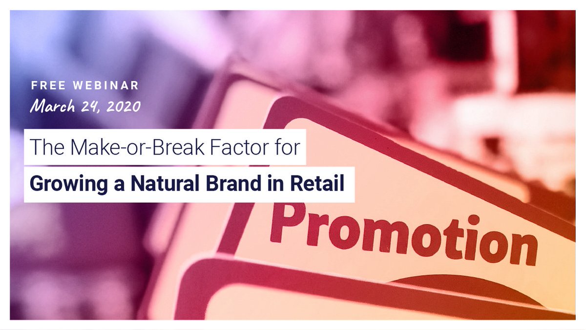 What if we told you that you can monitor your #tradepromotion activity, gain better control of spend and actually leverage it to grow your natural brand? Join us for a live webinar with our own experts on March 24! hubs.ly/H0nwkZW0 #retailpromotion #instoremarketing