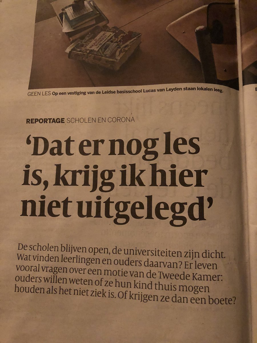 Beste <a href="/volkskrant/">de Volkskrant</a>, de universiteiten zijn niet dicht! Kreeg heel de dag berichtjes nav jullie stuk. We verzorgen op afstand onderwijs en oh ja, we doen ook nog onderzoek en heel veel meer...!