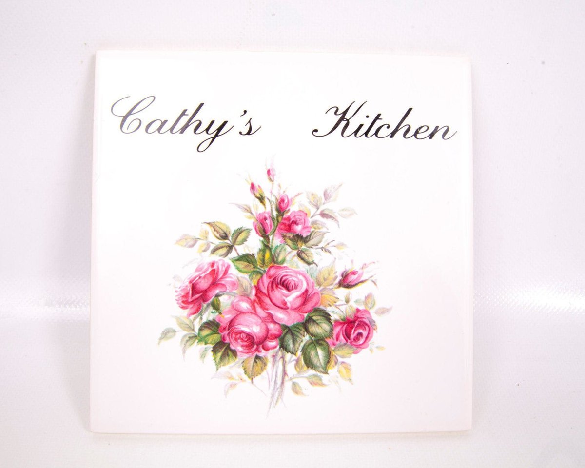 Excited to share the latest addition to my #etsy shop: Vintage Ceramic Tile Plaque CATHY'S KITCHEN Pink Rose Design Wall Hanging Trivet Gift For Her etsy.me/3a2WVrC #white #pink #ceramictileplaque #ceramictiletrivet #ceramictile #kitchenplaque #pinkrosedesign