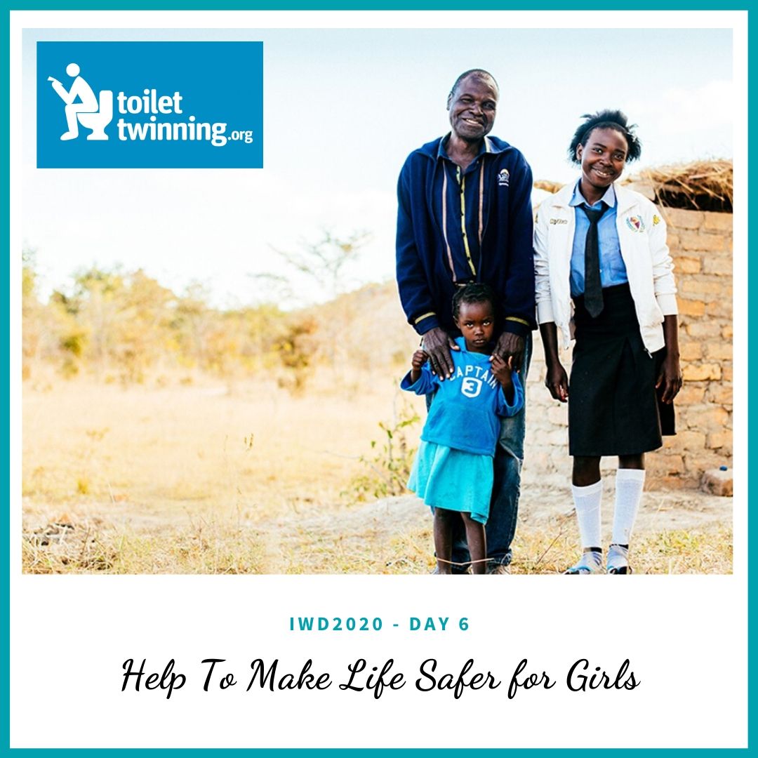 DAY 6 Help make young girls a little safer by twinning your toilet. The lack of a loo makes women and girls a target for sexual attack as they go to the toilet in the open, late at night. It costs £60 to twin yours. toilettwinning.org. #iwd2020