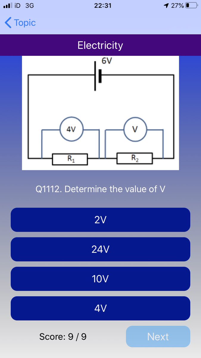 PhysQuiz's tweet photo. Over the last year I taught myself iOS programming and created a gcse physics revision app called Physquiz It has almost 800 multiple choice questions covering all topics and all levels of difficulty. It took me many hundreds of hours to build.... https://t.co/wyff8AyJsd