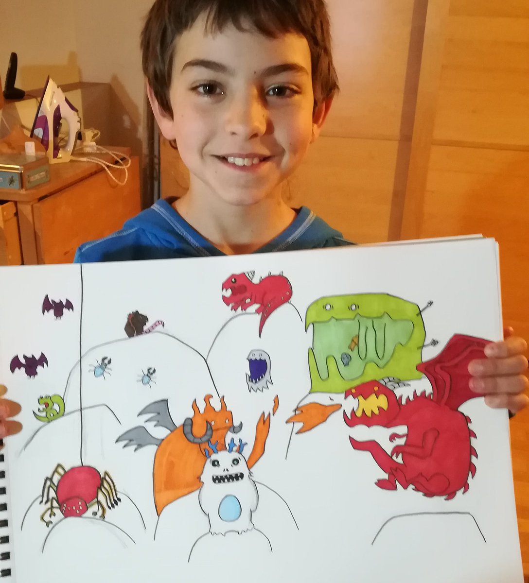 ferranbrianso's tweet photo. My son's tribute to #catacombsboardgame by @ElzraGames. #boardgamefans https://t.co/d1Zam8onUM