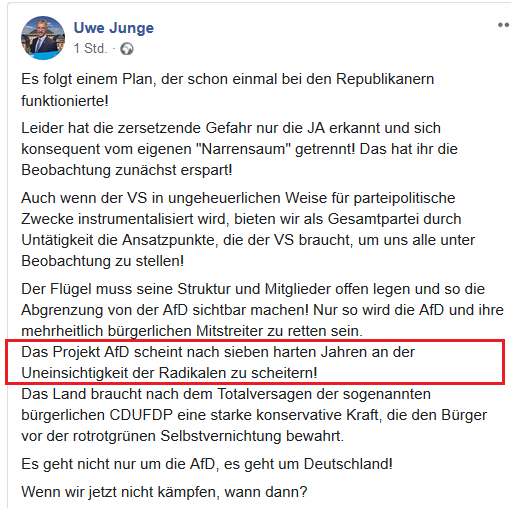 KreuzAcht's tweet photo. Uwe Junge sieht das Scheitern der #AfD bevorstehen!
#NoAfD #AfDVerbotJetzt https://t.co/3iFS7iycdK