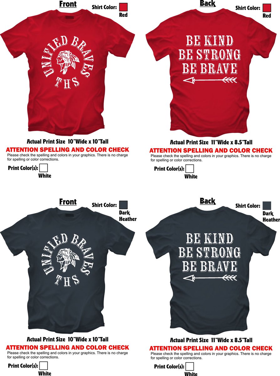 Unified Shirt sales are STILL happening! We have just moved our collection date to Tues, April 7th!! Please have all money and forms turned in by then!! ❤️🖤
#southsideunified
#buysomeshirts