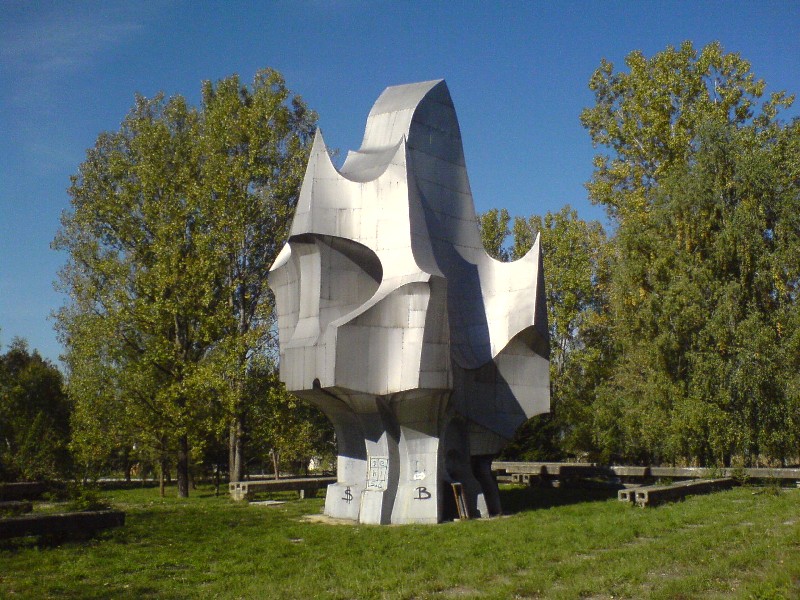 This monument represents the liberty of Sanski Most in Bosnia.
