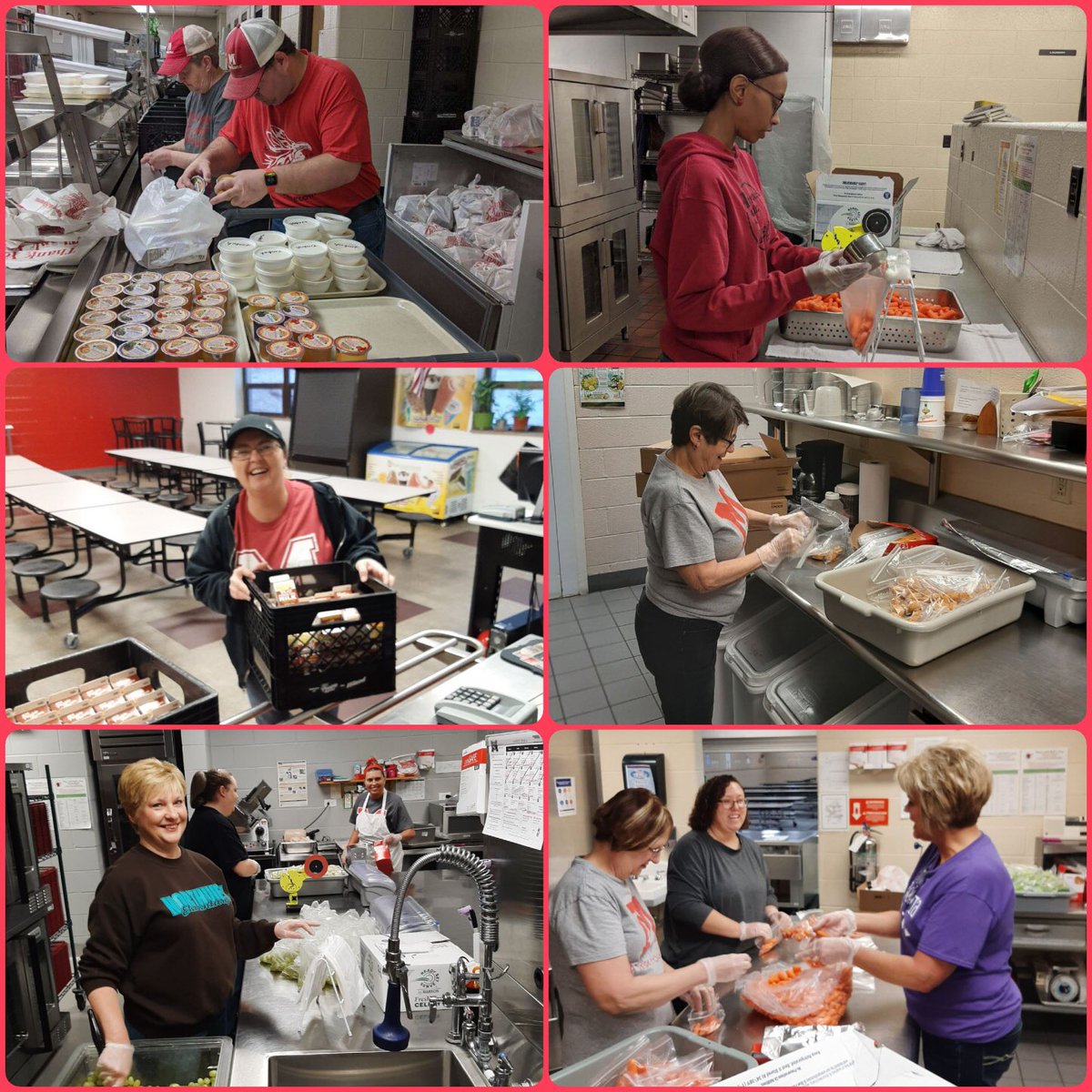 MCSCSchools's tweet image. What does MCS food service staff do on a Saturday? Work hard for our students and community!  MCS is THANKFUL for Amanda Worrick and her team for prepping meals today for our students to ensure they have meals next week! #LUNCHTEAMROCKS #MCS1