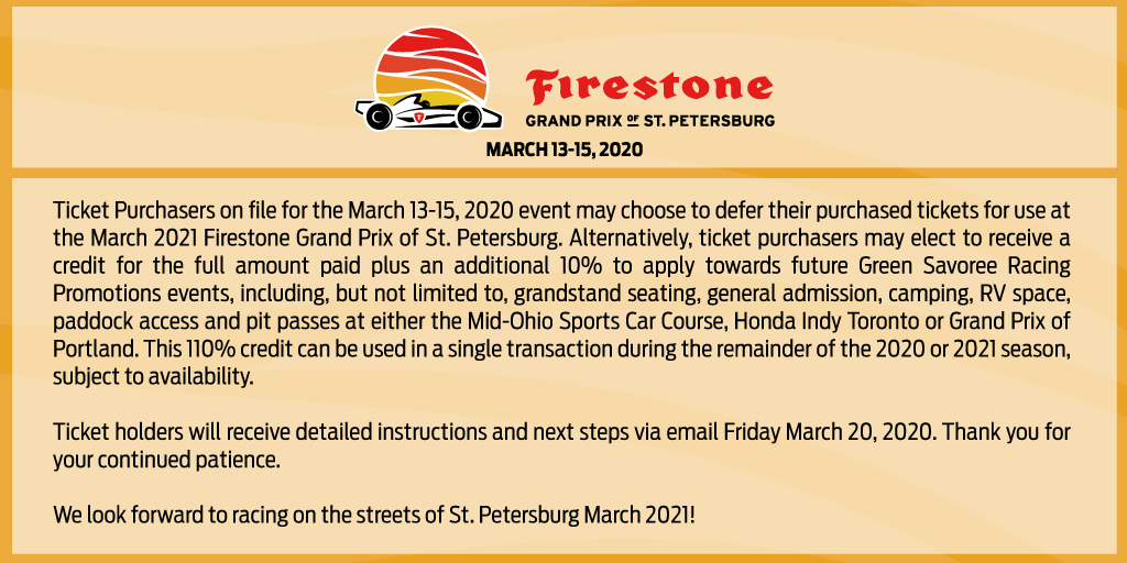 GPSTPETE's tweet photo. Ticket Update: https://t.co/fFx1qHsZh2 https://t.co/OWzBlMTyae