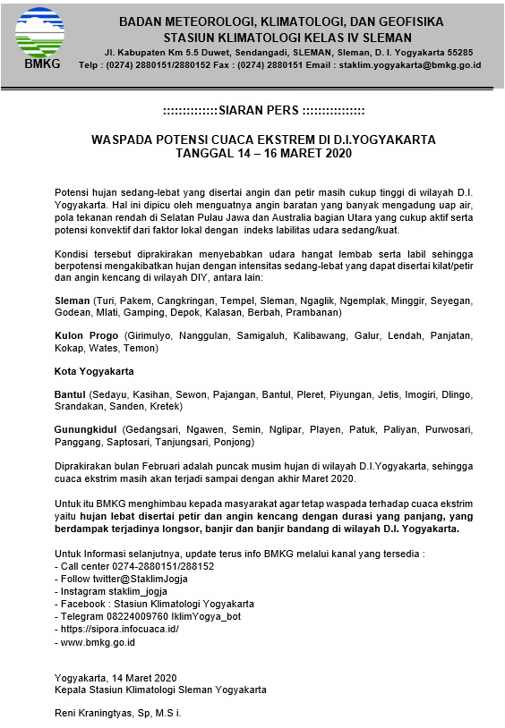 BMKG Staklim Jogja tweet media