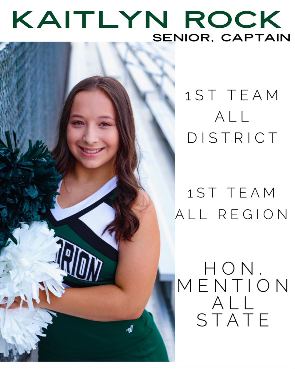 lakeorioncheer's tweet image. Congratulations to all of our athletes receiving post season honors! Proud of our Dragons 💚🤍 Tara Koncelik | Kaitlin Dolland | Kaitlyn Rock | Paige Grille