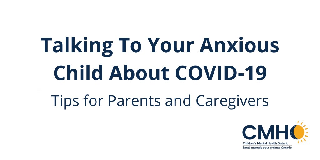 Children and youth with mental health issues may find the information about #COVID19 in the news especially worrisome. We’ve put together tips for what parents and caregivers can say or do to help: bit.ly/38Pzgtt #kidscantwait #onhealth