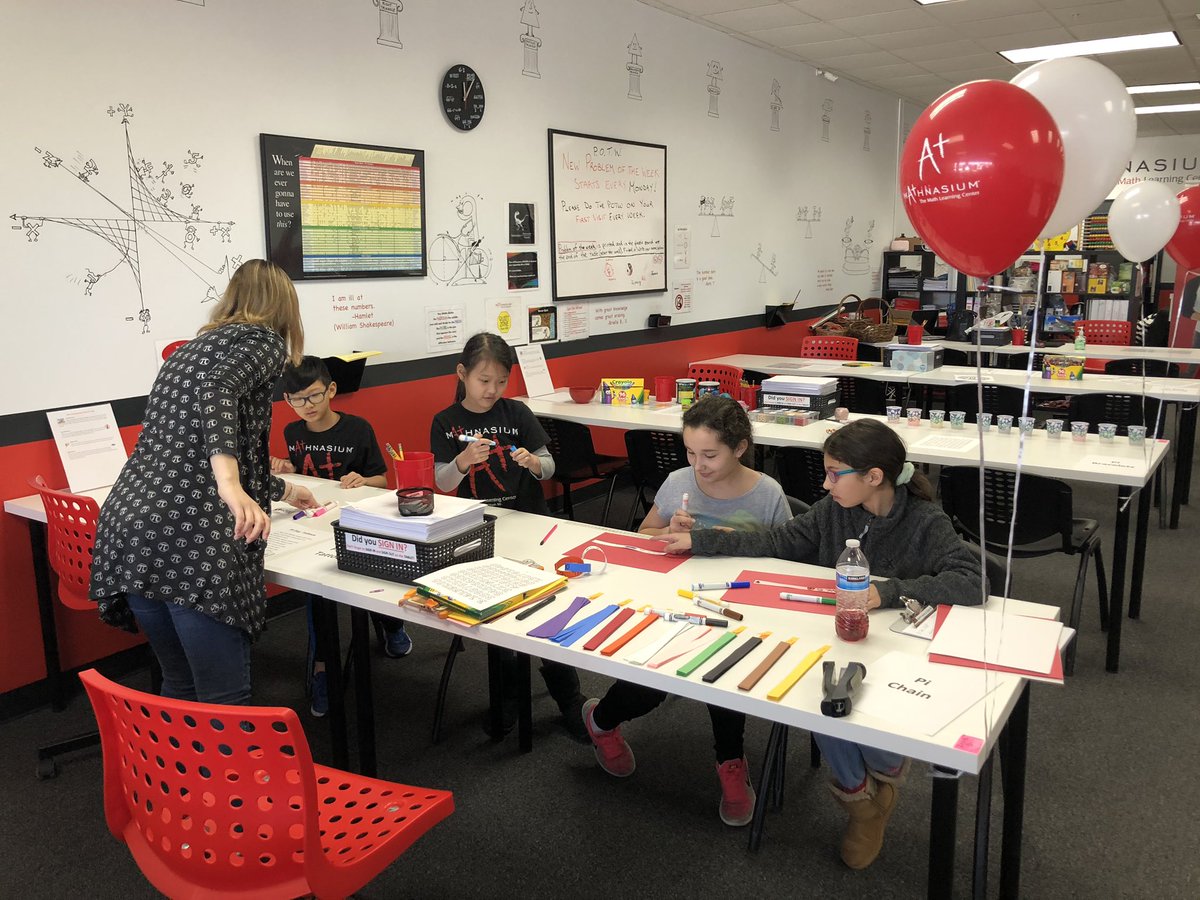 mathnasium4512's tweet photo. The Pi Day festivities are underway at the center! All of the students are engaging in activities related to Pi. 
#mathisfun #mathnasiumofsayville #awesomeinstructor https://t.co/nb9tXG71QP